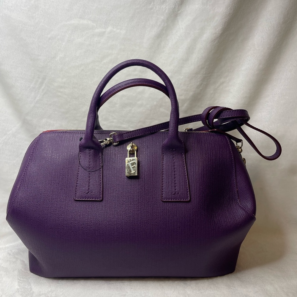 Furla purple shoulder bag